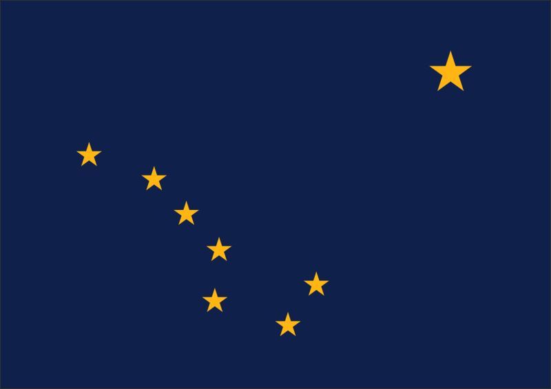 Alaska – Flaga – Magnes żywiczny - obrazek 2