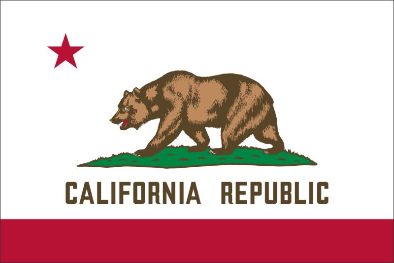 Živicová magnetka - vlajka California - obrazek 2