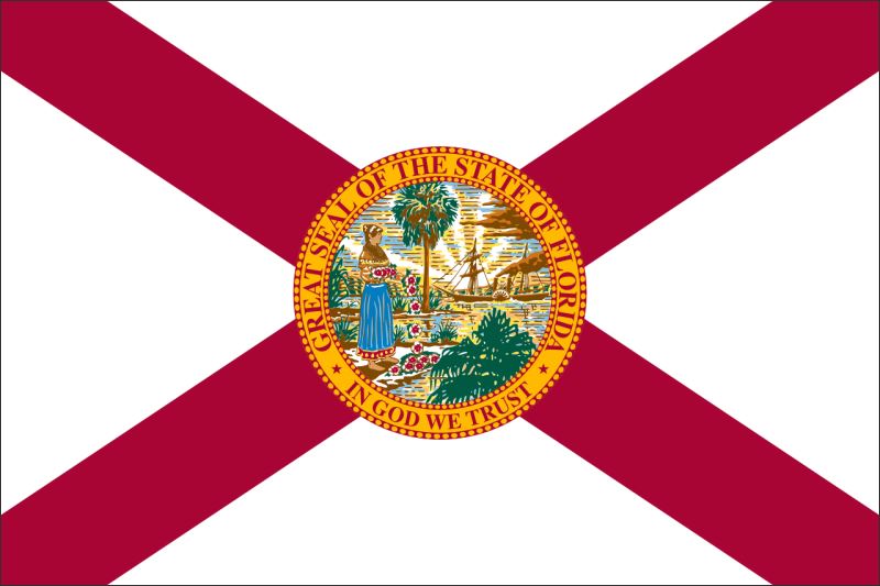 Florida – Flaga – Magnes żywiczny - obrazek 2