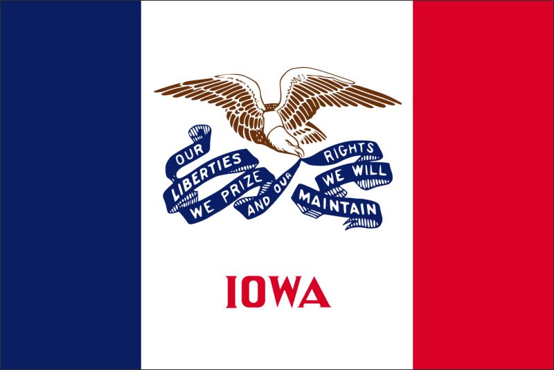 Živicová magnetka - vlajka Iowa - obrazek 2