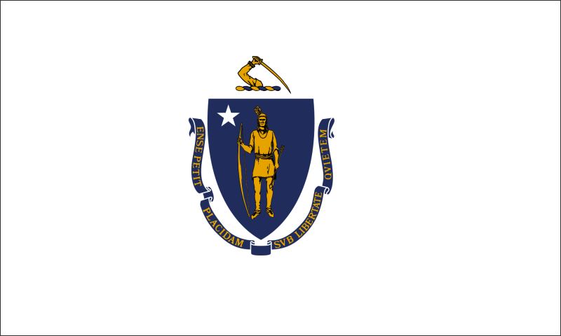 Živicová magnetka - vlajka Massachusetts - obrazek 2