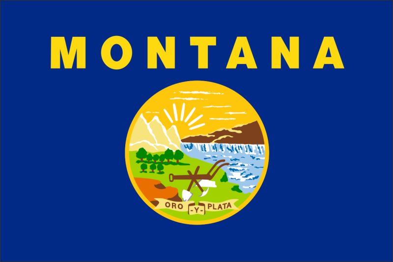 Živicová magnetka - vlajka Montana - obrazek 2