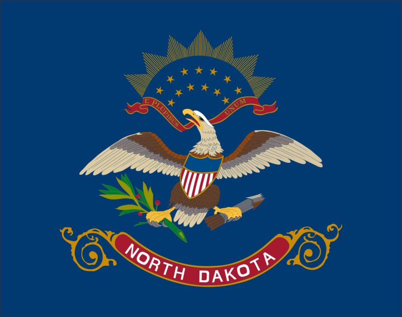 North Dakota – Flaga – Magnes żywiczny - obrazek 2