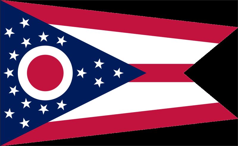 Ohio – Flaga – Magnes żywiczny - obrazek 2