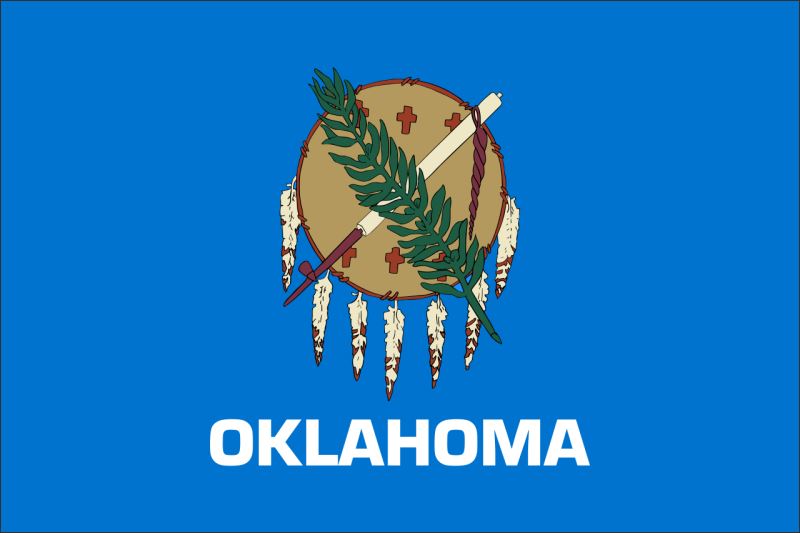 Oklahoma – Flaga – Magnes żywiczny - obrazek 2