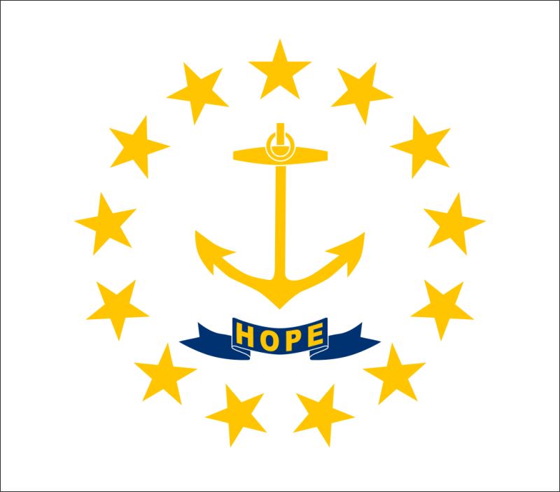 Živicová magnetka - vlajka Rhode Island - obrazek 2