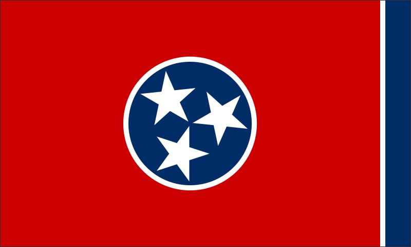 Tennessee – Flaga – Magnes żywiczny - obrazek 2