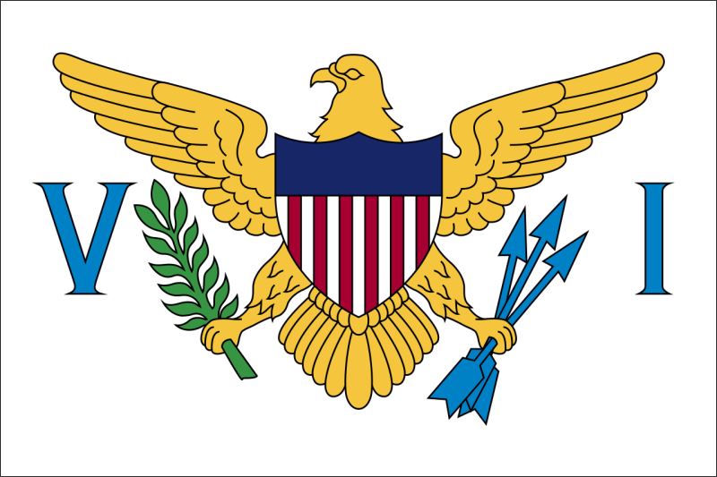 United States Virgin Islands – Flaga – Magnes żywiczny - obrazek 2