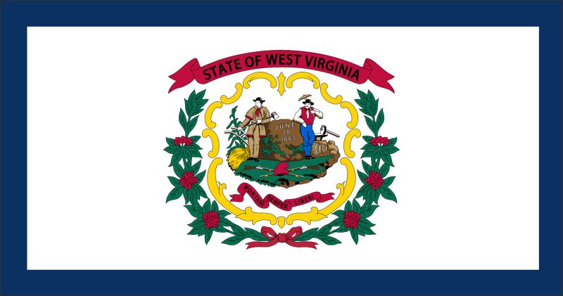 West Virginia – Flaga – Magnes żywiczny - obrazek 2