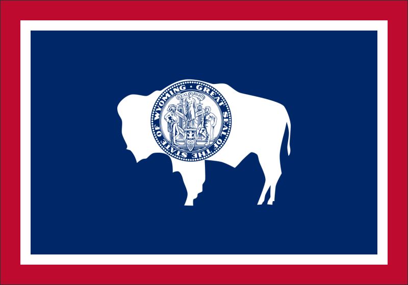 Wyoming – Flaga – Magnes żywiczny - obrazek 2