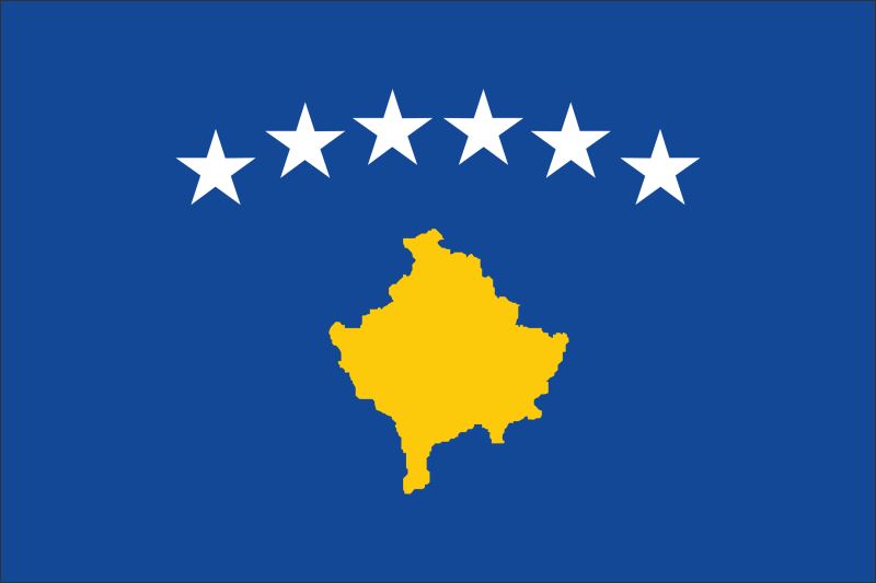 Kosowo – Flaga – Magnes żywiczny - obrazek 2