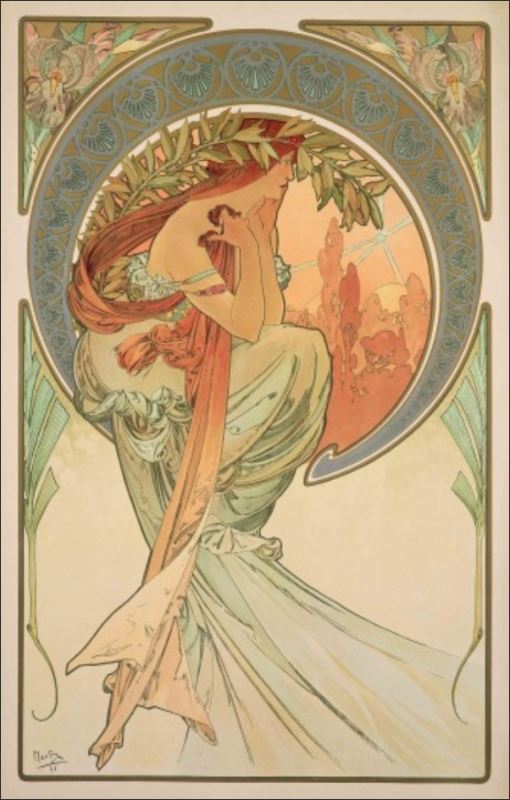 Alfons Mucha - Poezja – Magnes żywiczny - obrazek 2