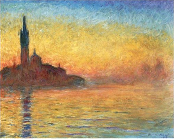 Monet - San Giorgio Maggiore o zmierzchu – Magnes żywiczny - obrazek 2