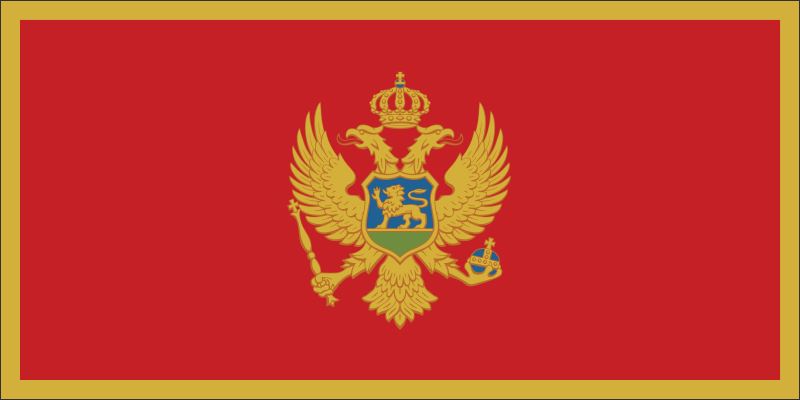 Czarnogóra – Flaga – Magnes żywiczny - obrazek 2