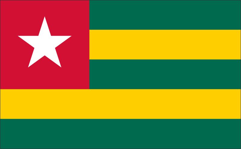 Togo – Flaga – Magnes żywiczny - obrazek 2