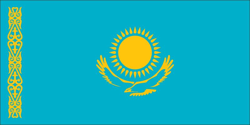 Kazachstan – Flaga – Magnes żywiczny - obrazek 2