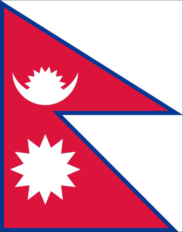 Nepal – Flaga – Magnes żywiczny - obrazek 2