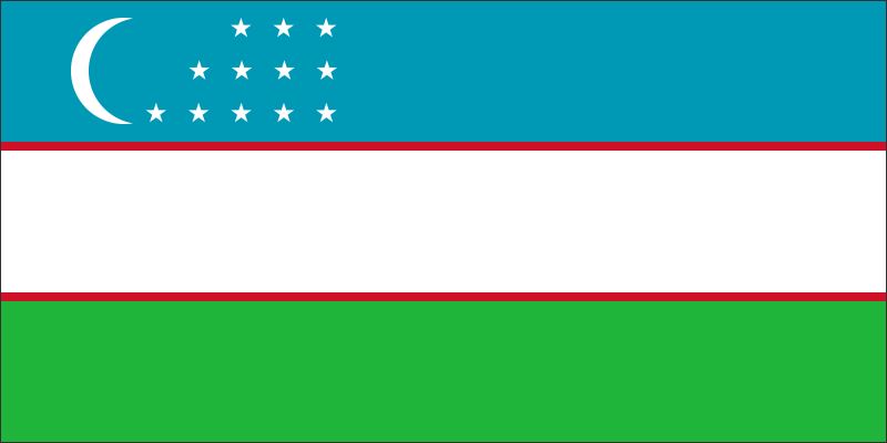Uzbekistan – Flaga – Magnes żywiczny - obrazek 2