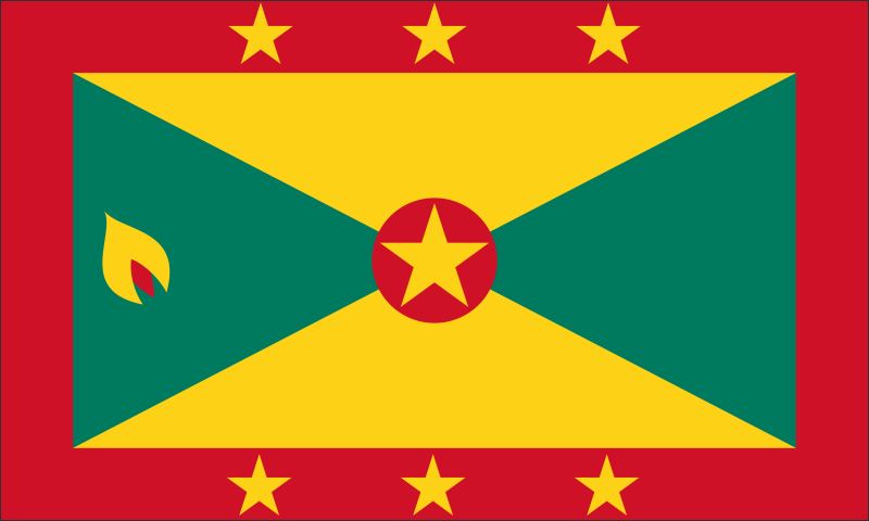 Grenada – Flaga – Magnes żywiczny - obrazek 2