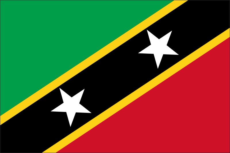 Saint Kitts i Nevis – Flaga – Magnes żywiczny - obrazek 2