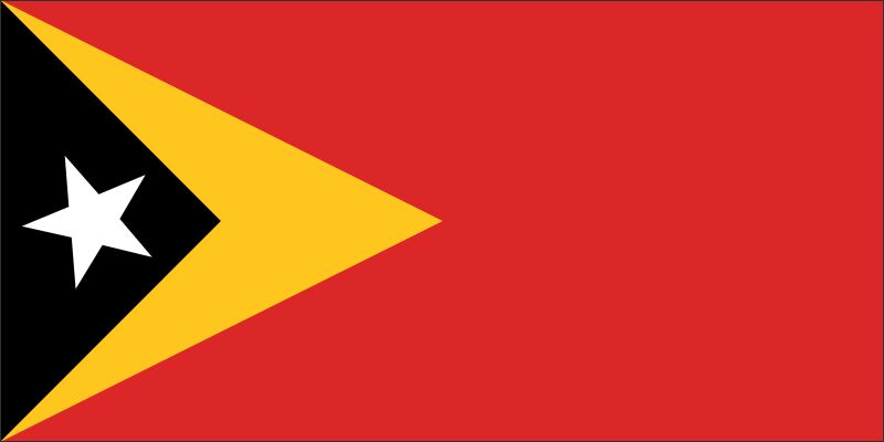 Timor Wschodni – Flaga – Magnes żywiczny - obrazek 2