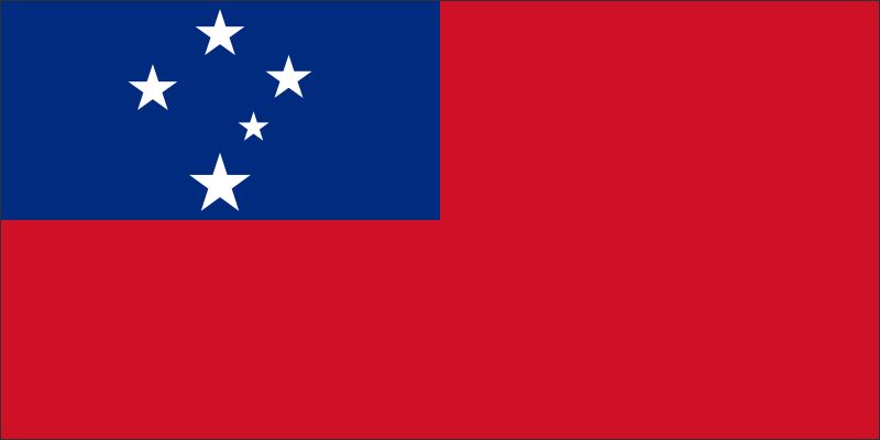 Samoa – Flaga – Magnes żywiczny - obrazek 2