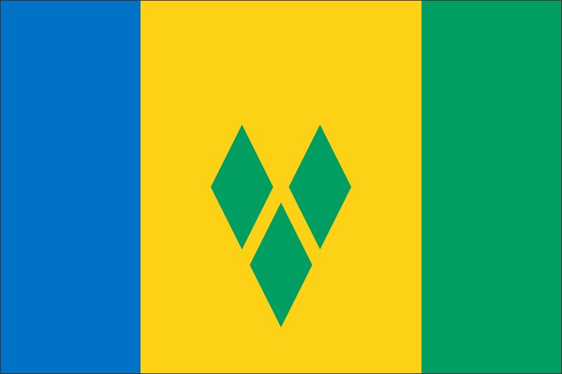 Saint Vincent i Grenadyny – Flaga – Magnes żywiczny - obrazek 2
