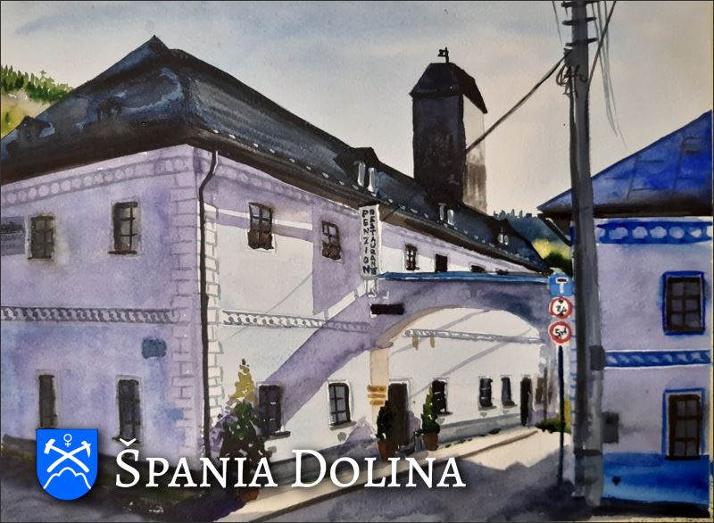 Živicová magnetka - Špania Dolina - Klopačka - maľba - obrazek 2