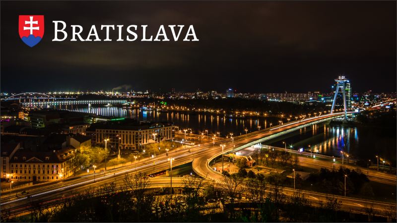 Živicová magnetka - Nočná Bratislava IV. - obrazek 2