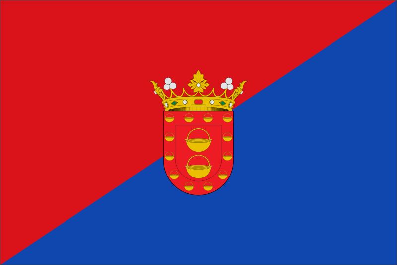 Wyspy Kanaryjskie - Lanzarote – Flaga – Magnes żywiczny - obrazek 2