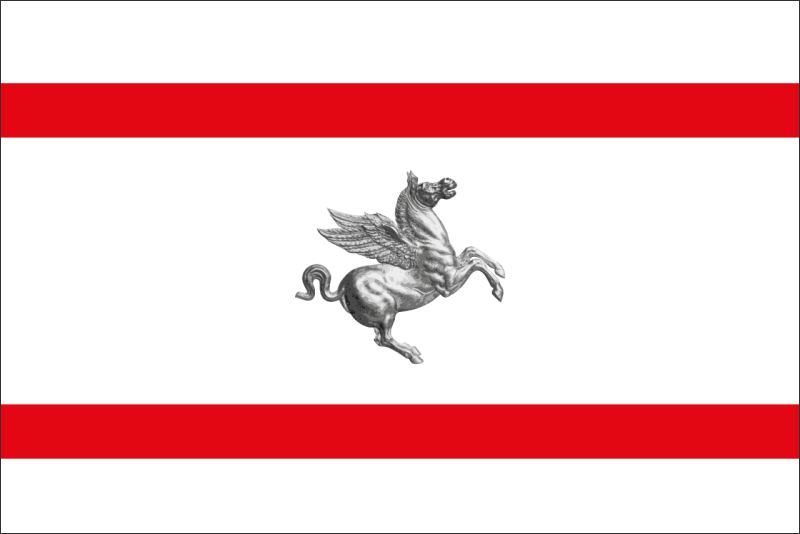 Włochy - Toskania – Flaga – Magnes żywiczny - obrazek 2