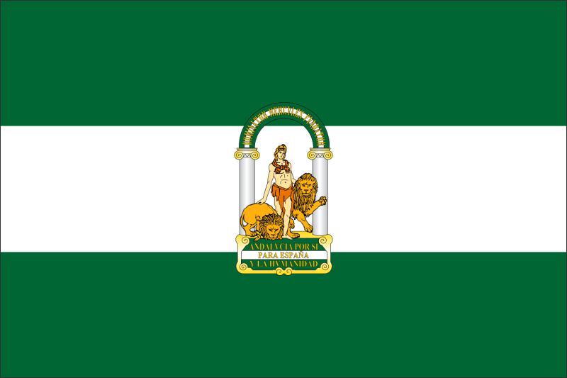 Hiszpania - Andaluzja – Flaga – Magnes żywiczny - obrazek 2