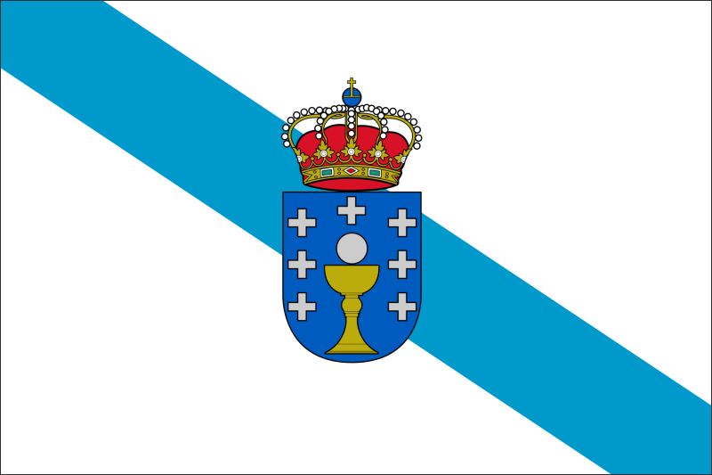 Hiszpania - Galicja – Flaga – Magnes żywiczny - obrazek 2
