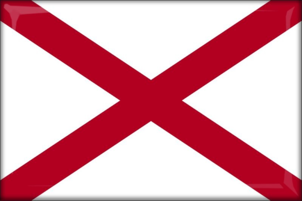 Alabama – Flaga – Magnes żywiczny
