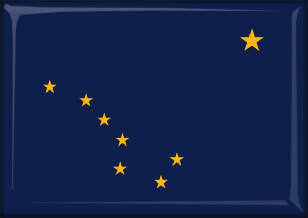 Alaska – Flaga – Magnes żywiczny
