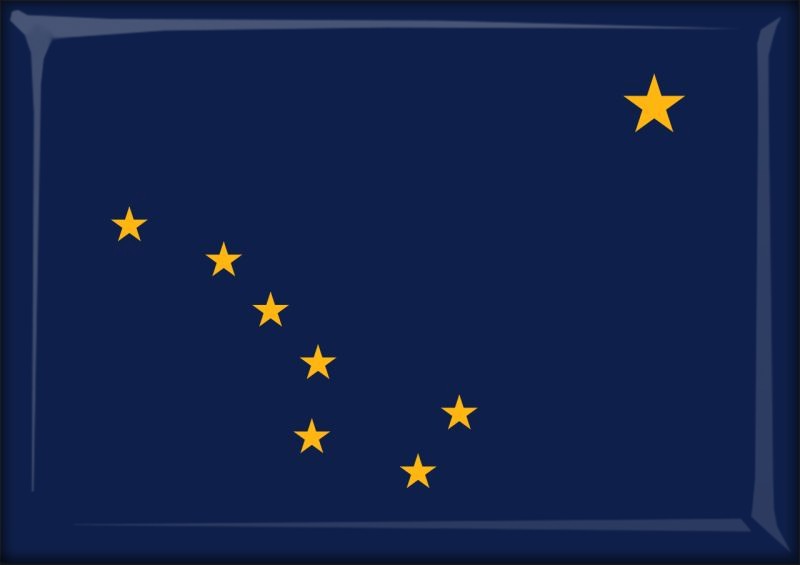 Alaska – Flaga – Magnes żywiczny
