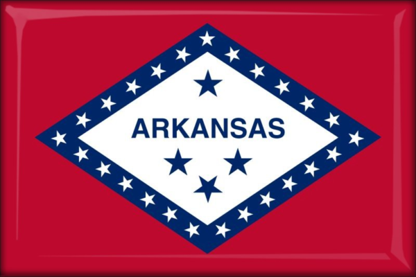 Živicová magnetka - vlajka Arkansas