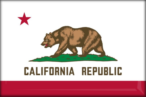 Živicová magnetka - vlajka California