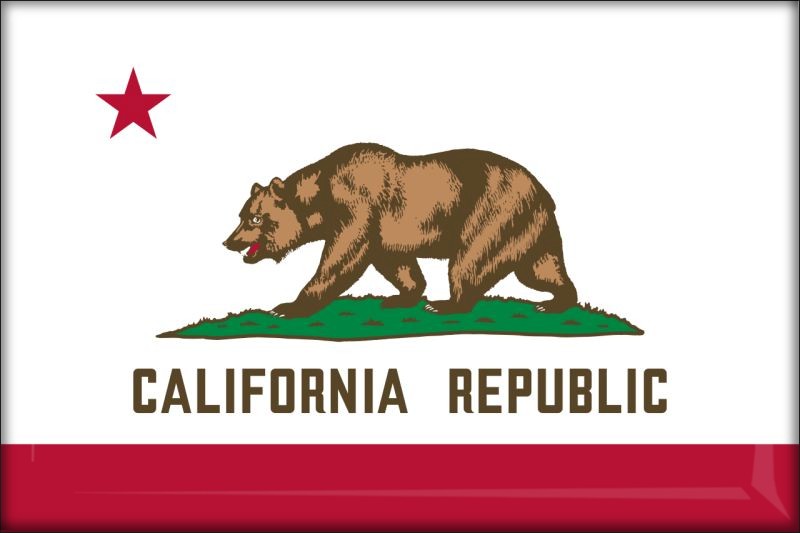 Živicová magnetka - vlajka California