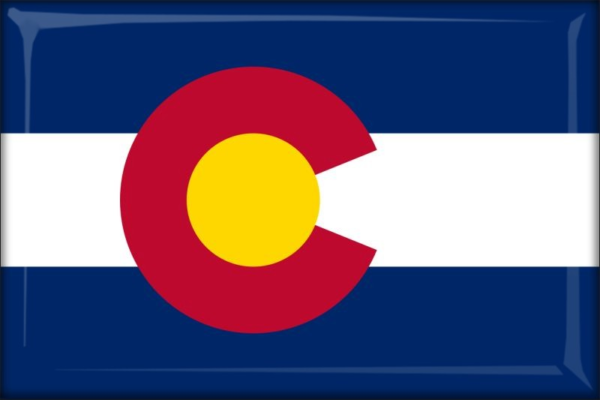 Živicová magnetka - vlajka Colorado