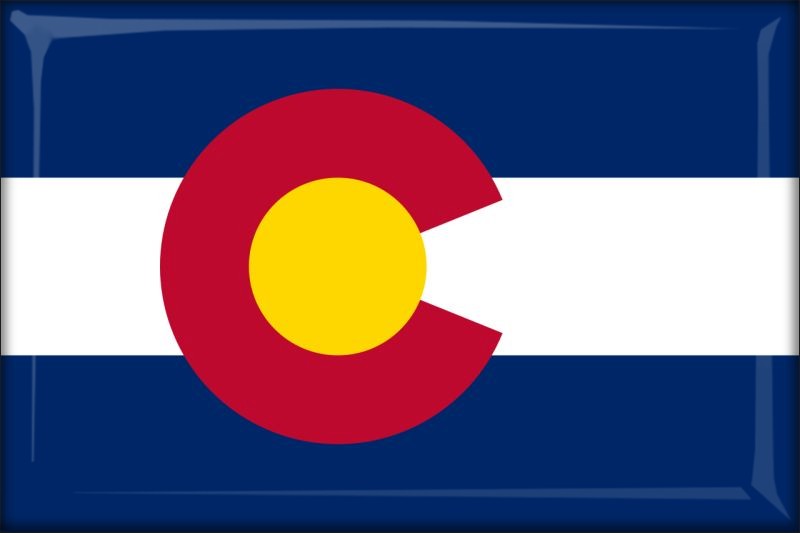 Živicová magnetka - vlajka Colorado