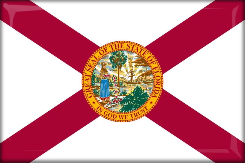 Florida – Flaga – Magnes żywiczny