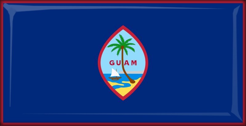 Guam – Flaga – Magnes żywiczny