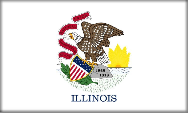 Živicová magnetka - vlajka Illinois