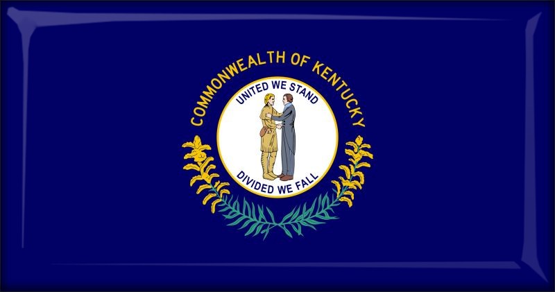 Živicová magnetka - vlajka Kentucky