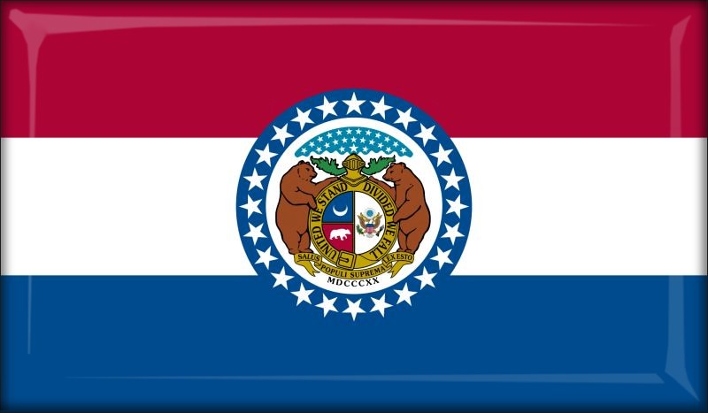 Živicová magnetka - vlajka Missouri