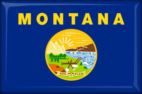 Živicová magnetka - vlajka Montana