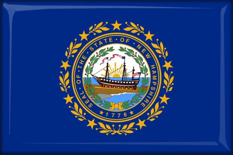 New Hampshire – Flaga – Magnes żywiczny