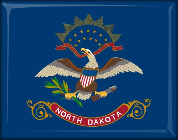 North Dakota – Flaga – Magnes żywiczny