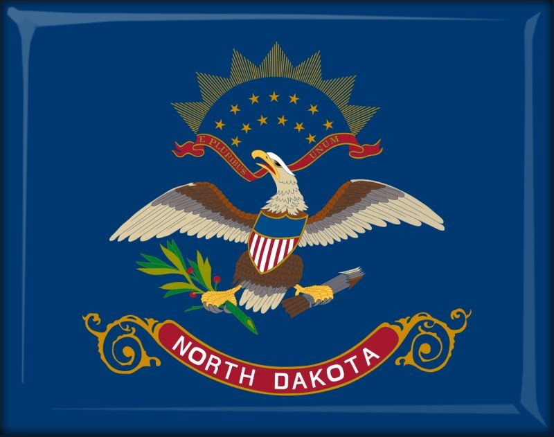 North Dakota – Flaga – Magnes żywiczny